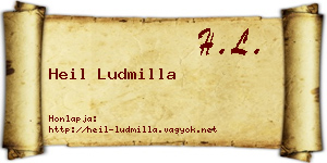 Heil Ludmilla névjegykártya